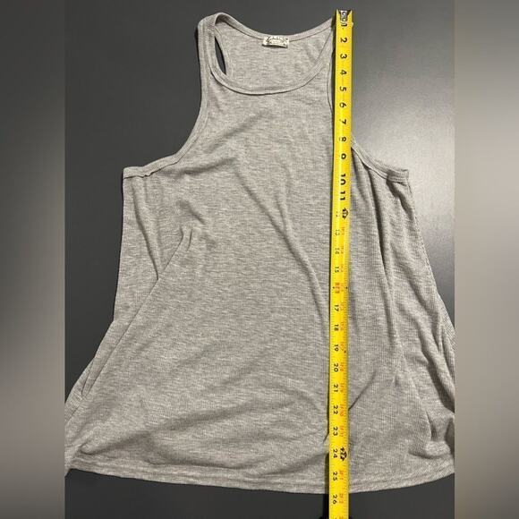 Free People Intimately Ribbed Gray Swing Tank Top Sz Small - Picture 8 of 8